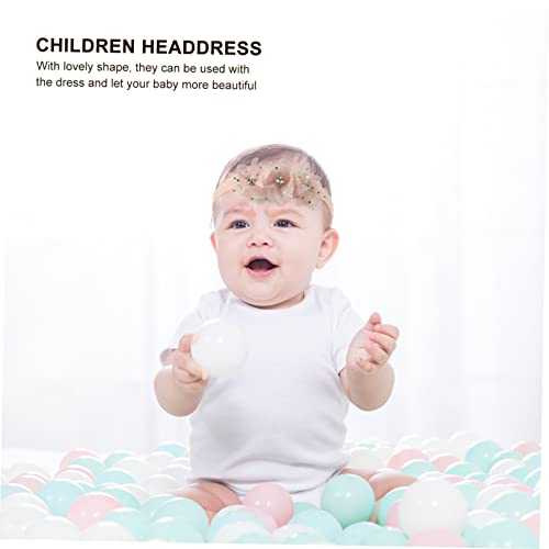 KESYOO 1 Takım 3 adet Yay Bandı çocuk Doğuş Seti Bebek Yaylar Headdress Bebek Kız çiçekli saç Bantları Yenidoğan Dantel