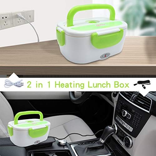 Vech Elektrikli Öğle Yemeği Kutusu, Taşınabilir gıda ısıtıcısı Araba ve Ev BPA İçermeyen PP Plastik Kap ile Çift Kullanımlı