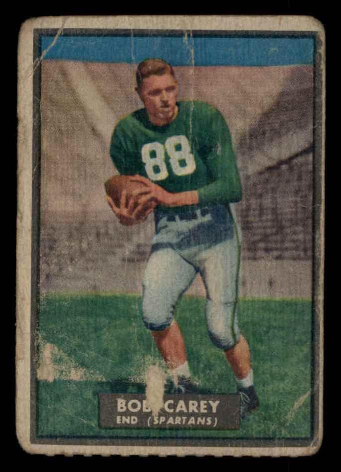 1951 Topps 75 Bob Carey (Futbol Kartı) FUARI Michigan St
