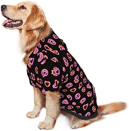 Büyük Köpek Hoodie Parlayan Glitter Kalpler Dikişsiz Evcil Hayvan Giysileri Kazak Şapka ile Yumuşak Kedi Kıyafet Ceket