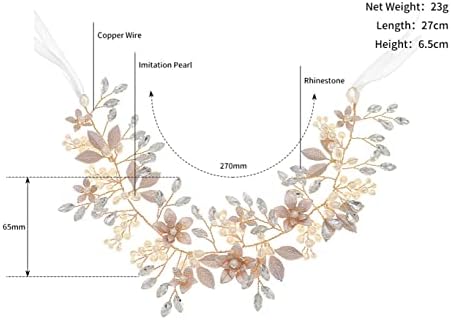 Inci Çiçek Yaprak Kafa Gelin Düğün Taç saç aksesuarları saç bandı Tiara Gelin saç parçaları Başlığı Saç Takı