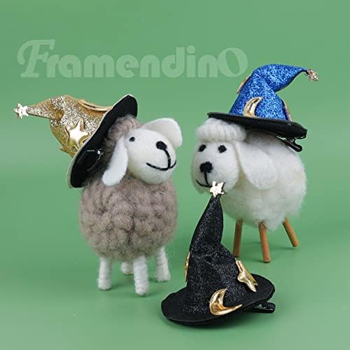 Framendino, 4 Paket Mini silindir şapka Saç Klipleri Cadılar Bayramı cadı şapkası Tokalar Saç Tokalarım saç aksesuarları