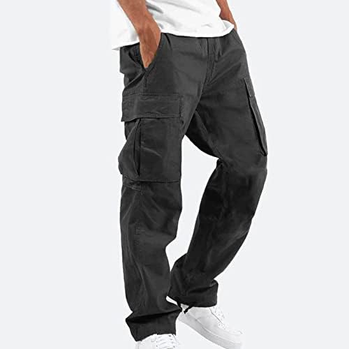Hoyomı erkek Kargo Pantolon Rahat Fit spor pantolonları Jogger Sweatpants İpli Açık cepli pantolon