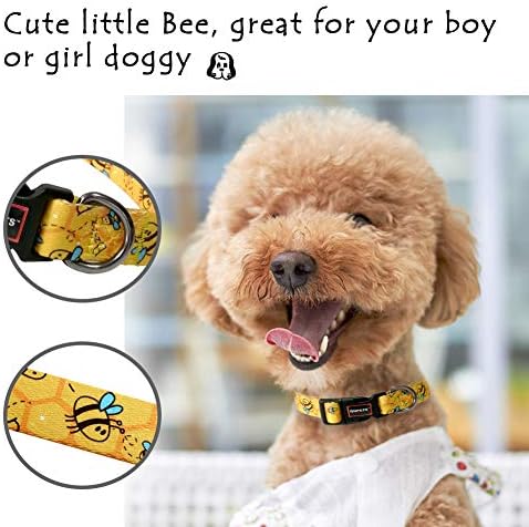 QQPETS Ayarlanabilir Yumuşak köpek tasması: XS için baskı Çiçek Pembe Renkli Sevimli Desenler Küçük Orta Büyük Pet