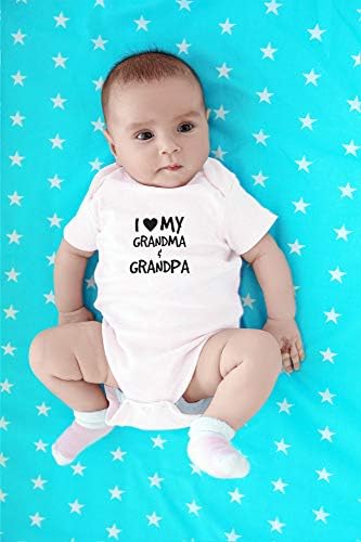 CBTwear Büyükannemi ve Büyükbabamı Seviyorum-Büyükbabalar Tarafından Şımarık-Sevimli Bebek Tek Parça Bebek Tulumu