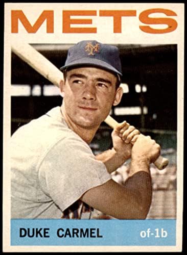 1964 Topps 44 Duke Carmel New York Mets (Beyzbol Kartı) ESKİ / MT + Mets