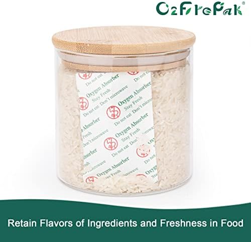 O2frepak 100CC (110-Pack) Gıda Sınıfı Oksijen Emiciler Paketleri Ev Yapımı Sarsıntılı ve Uzun Süreli Gıda Depolama