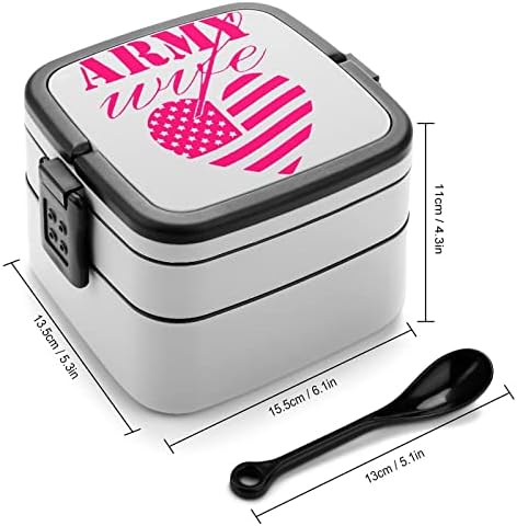 Amerikan Ordusu Çift Istiflenebilir Bento yemek kabı Kullanımlık yemek kutusu Gereçler Seti Yemek Çalışma Piknik Okul