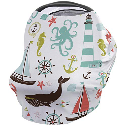 İlkbahar Sonbahar Kış için Deniz Ultra Yumuşak Bebek Araba Koltuğu Kapağı, Rüzgar Geçirmez Alışveriş Sepeti Kapakları,