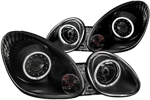 Anzo ABD 121144 Lexus Projektör Halo / Siyah Şeffaf Amber Reflektörlü far takımı - (Çiftler halinde Satılır)