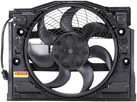 TYC 611190 BMW 3 Serisi Yedek Kondenser Soğutma Fanı Düzeneği (E46 Modelleri, Debriyaj Radyatör fanları) , Siyah