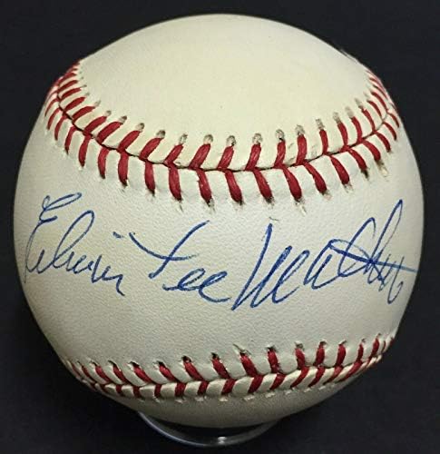 Edwin Lee Eddie Mathews Tam Adı imzaladı Resmi NL Beyzbol İmzası PSA COA İmzalı Beyzbol Topları