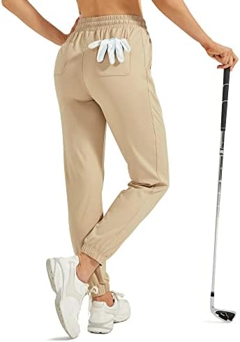 G4Free Bayan Golf Pantolon Konik Joggers 4 Cepli Streç egzersiz pantolonları Rahat Salon Seyahat için