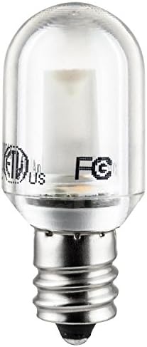 Sunlite 81071-SU LED T6 Borulu Gece Lambası, 1 Watt (10W Eşdeğeri), Şamdan Tabanı (E12), 50 Lümen, Açık, Kısılabilir