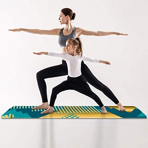 Unicey Basit Noel Ağacı Desen Kalın Kaymaz Egzersiz ve Fitness için 1/4 Yoga mat Yoga Pilates ve Zemin Fitness Egzersiz