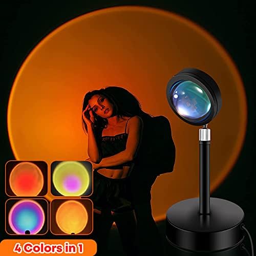 Günbatımı lamba, 16 renk Değiştirme projektör, 180 derece Rotasyon Romantik günbatımı projektör, gökkuşağı projeksiyon