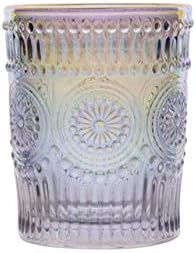 UPhnom Penh ayçiçeği cam kabartmalı ısıya dayanıklı cam 201-300ml / Ayçiçeği Kısa Bardak Altın Renkli