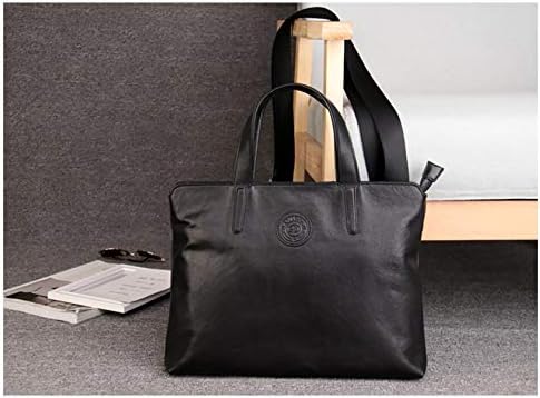 Erkek deri evrak çantası askılı çanta deri bilgisayar çantası askılı çanta için uygun 15 inç dizüstü bilgisayar