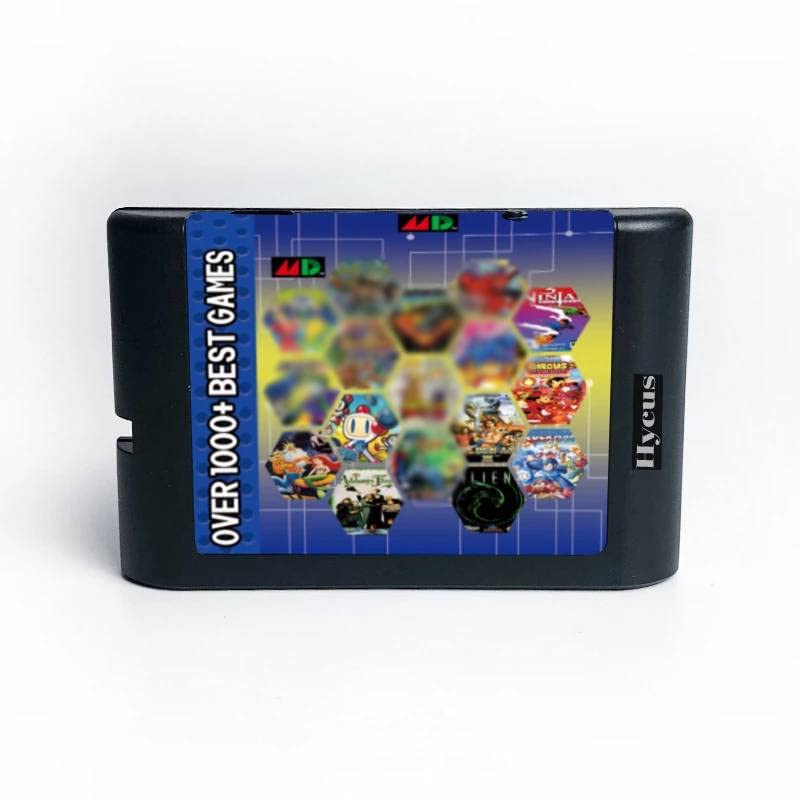 Hycus Klasik Retro Süper Oyunlar 1000 + Oyunları 1 Çoklu Oyun Kartuşu için Sega Genesis / Mega Sürücü 16Bit Oyun Konsolları