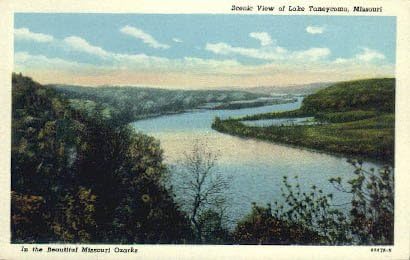 Taneycomo Gölü, Missouri Kartpostalı