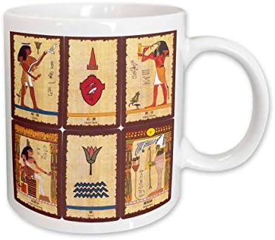 3dRose Florene Tarot Kartları-Eski Mısır Tarot Kartları-Kupalar (mug_62344_1)