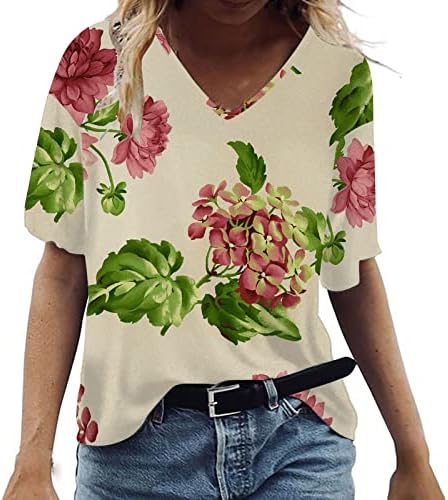 Artı Boyutu Kadınlar için Tops Yaz Kısa Kollu Gömlek Tişörtleri Tees Batik Gömlek Casual Gevşek Fit Crewneck Tops