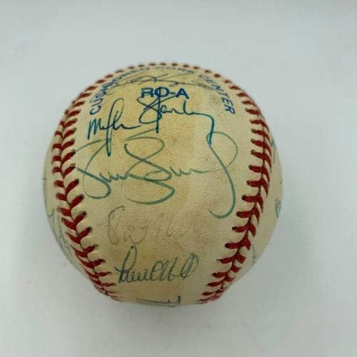 Derek Jeter Mariano Rivera Çaylak Sezonu 1995 Yankees Takımı Beyzbol JSA İmzalı Beyzbol Topları İmzaladı