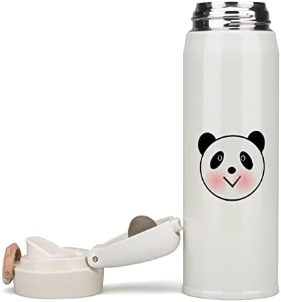 Sevimli Panda Yüz Desen Yalıtım Su Şişesi Paslanmaz Çelik Vakum Yalıtımlı Spor Fincan Açık Seyahat Kamp için 350 ML