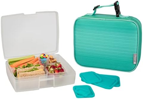 Çocuklar öğle yemeği kutusu ve Bento Kutusu Seti, turkuaz, Öğle yemeği çantası Tote Seti yalıtılmıştır ve yiyecekleri