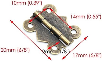 Mobilya Donanım Dolabı Çekmece Mücevher Kutusu Menteşe 20mm X 17mm Bronz Altın Gümüş Mini Kelebek kapı menteşesi 1