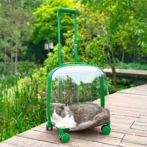 ADKHF Pet Köpek Seyahat Taşıma Çantası Haddeleme Bagaj Sırt Çantası Çanta tekerlekli çanta Gezi (Renk : Yeşil, Boyutu: