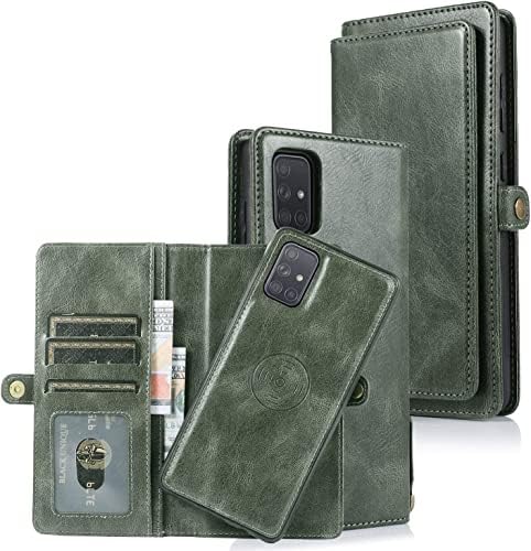 KOEOK Galaxy A51 5G Cüzdan Kılıf ile Manyetik araç tutucu 2 in 1 Ayrılabilir cüzdan kılıf kart tutucu Çok Fonksiyonlu