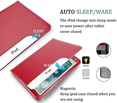 ıPad 2 3 4 Kılıf, Kickstand ile FANSONG Deri Akıllı Kapak Uyandırma / Uyku Fonksiyonu Kart Tutucu El Kayışı Apple