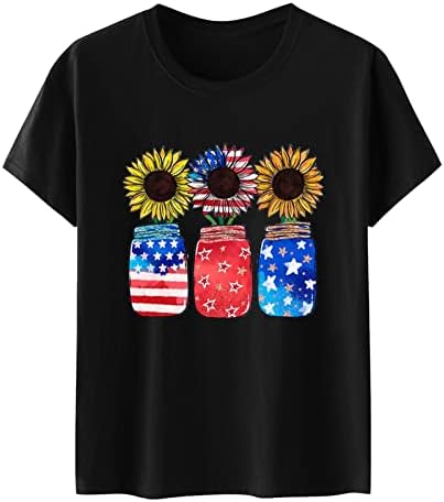 Kaplumbağa Tees Kadınlar Yaz Bağımsızlık Günü baskılı tişört Gömlek Kısa Kollu Moda T Shirt Üstleri Giysi Gizlemek