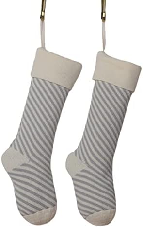 Noel Süslemeleri Noel Çorap hediye çantası çocuk Şeker Kapalı Noel Çorap Hediye Örgü Çorap Ladin Çelenk 9 Ft