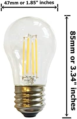 Anyray 2 ampuller LED A15 (40 Watt eşdeğeri) Soğuk beyaz ışık Evrensel E27 / E26 Orta taban