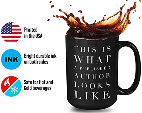 Yazar kahve kupa 15Oz siyah-Yazarlar kitap yazarı yazarlar kadınlar erkekler için…