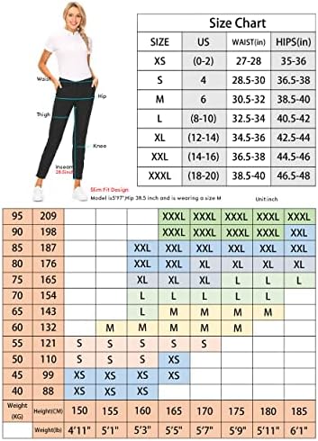 Hiverlay Bayan pro Golf Pantolon Hızlı Kuru İnce Hafif İş Pantolonu Düz Ayak Bileği ile De Yürüyüş veya Rahat Bayanlar