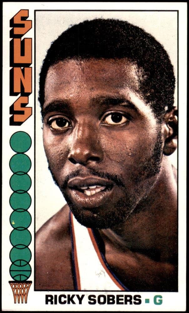 1976 Topps 102 Ricky Sobers Phoenix Suns (Basketbol Kartı) ESKİ / MT + Suns UNLV