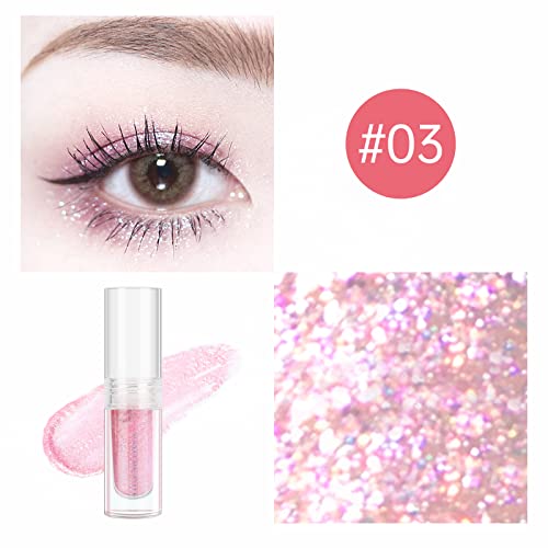 YMH BEAUTE Sıvı Glitter Göz Farı Gevşek Glitter Tutkal Göz Kristalleri Makyaj (4 ADET)
