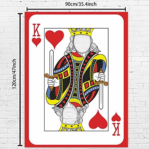 Kırmızı Kalp K Kral Afiş Zemin Arka Plan Kılıç Oyun Kartları Tema Dekor Las Vegas için Iyi Şanslar Parti De Casino
