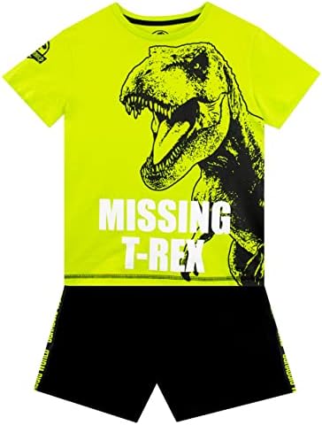 Jurassic Dünya Erkek Dinozor T-Shirt ve Şort Kıyafet Seti Çocuklar için
