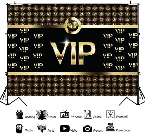 Withu VIP Parti Zemin Taç Siyah Altın Yıldız Mimetic Gösterisi Mezuniyet Doğum Günü Kırmızı Halı Olay Fotoğraf Stüdyosu