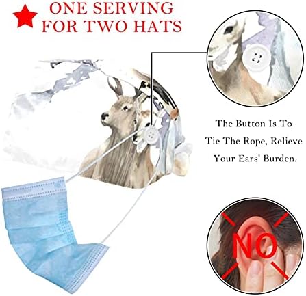 2 Paket çalışma kapağı Düğmesi ve Ter Bandı Ayarlanabilir Kabarık Şapkalar Kravat Geri Erkekler Kadınlar için Fil
