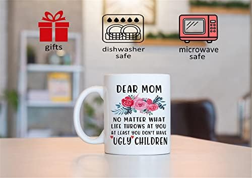 Qsavet Anne Ne Olursa Olsun/Çirkin Çocuk Komik Kahve Kupa, Anneler Günü Hediyeleri için Anne, Gag Hediyeler için Anne