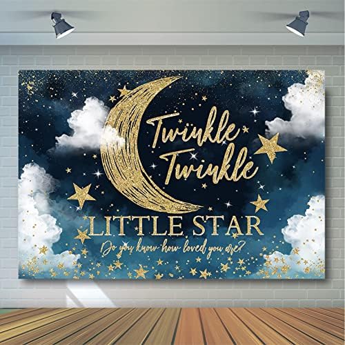 Avezano Twinkle Twinkle Little Star Bebek Duş Zemin Yıldızlı Gece Gökyüzü Tema Cinsiyet Reveal Parti Süslemeleri Bebek