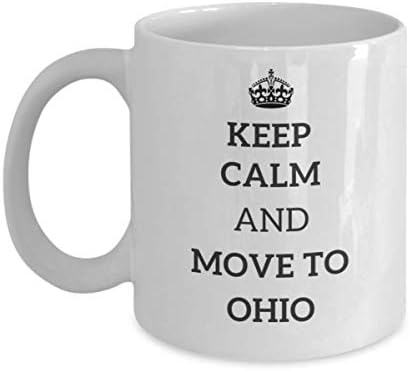 Sakin ol Ve Ohio'ya Git Çay bardağı Gezgin İş Arkadaşı Arkadaş Ev Devlet Hediye Seyahat Kupa Mevcut