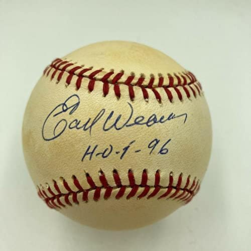 Earl Weaver Hall Of Fame 1996 İmzalı Amerikan Beyzbol Ligi PSA DNA ORTAK İmzalı Beyzbol Topları