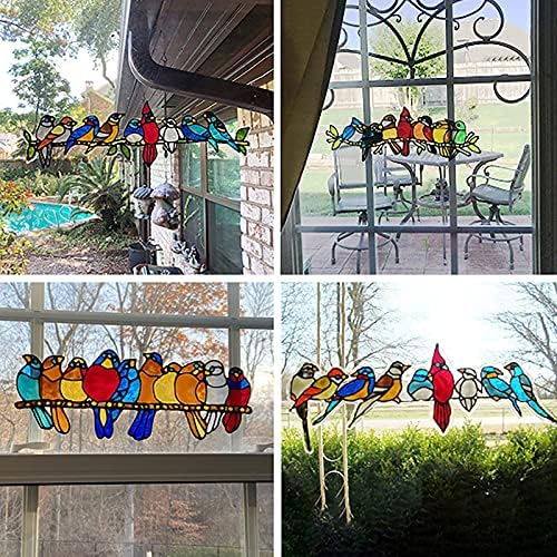 Yajun Lekeli Kuş Pencere Asılı Suncatcher Basit Tarzı Karikatür Kuşlar Süsler Duvar Kolye Ev Odası Dekorasyon
