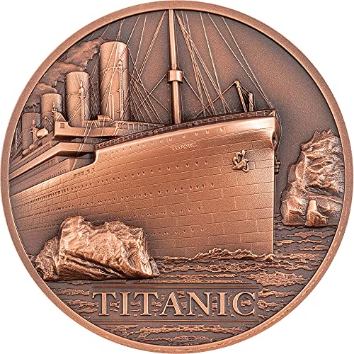 2022 DE Titanic Cook 2022 PowerCoin Titanic Bakır Para 1 $ Cook Adaları 2022 50 Gr Antika Kaplama